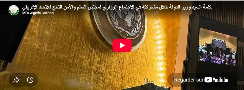 كلمة السيد وزير الدولة خلال مشاركته في الاجتماع الوزاري لمجلس السلم والأمن التابع للاتحاد الإفريقي.